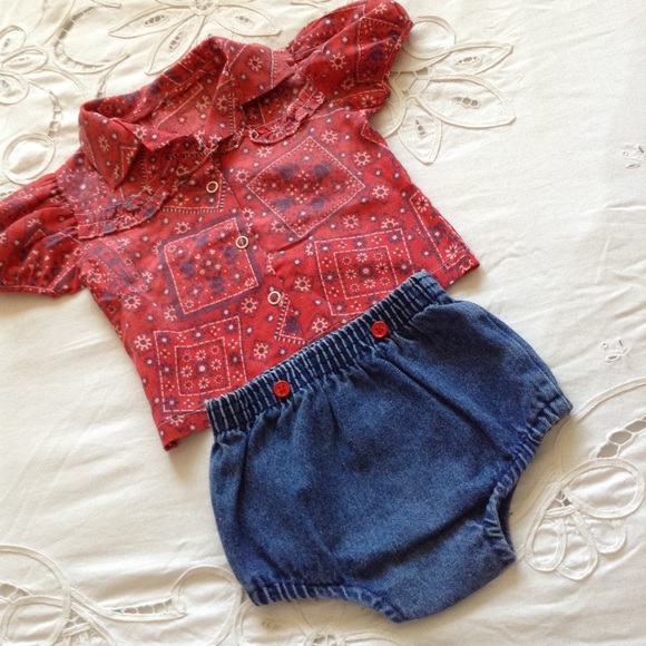VINTAGE TWO PIECE SET 9/12 MO - Picture 1 of 2